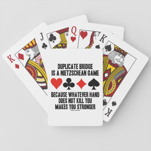 Duplicate Bridge Nietzschean Game Whatever Hand Playing Cards