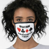 Duplicate Bridge Only Game Where Being Average Face Mask (Worn Her)
