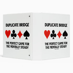 Duplicate Bridge Perfect Game For Mentally Steady 3 Ring Binder