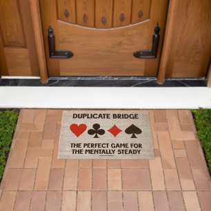 Duplicate Bridge Perfect Game For Mentally Steady Fiber Doormat