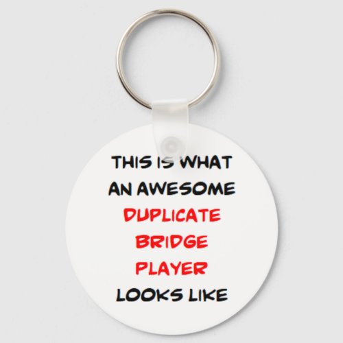 duplicate bridge player awesome keychain