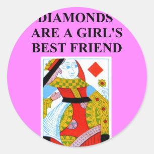 duplicate bridge player design classic round sticker