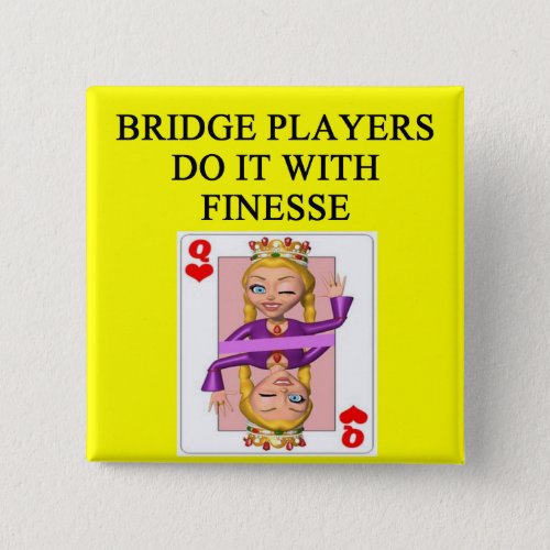 duplicate bridge player pinback button