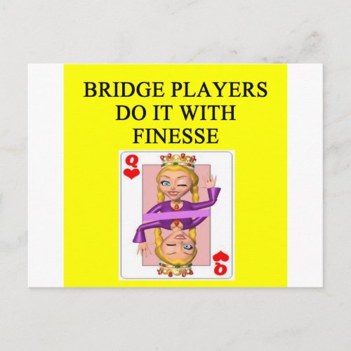 duplicate bridge player postcard