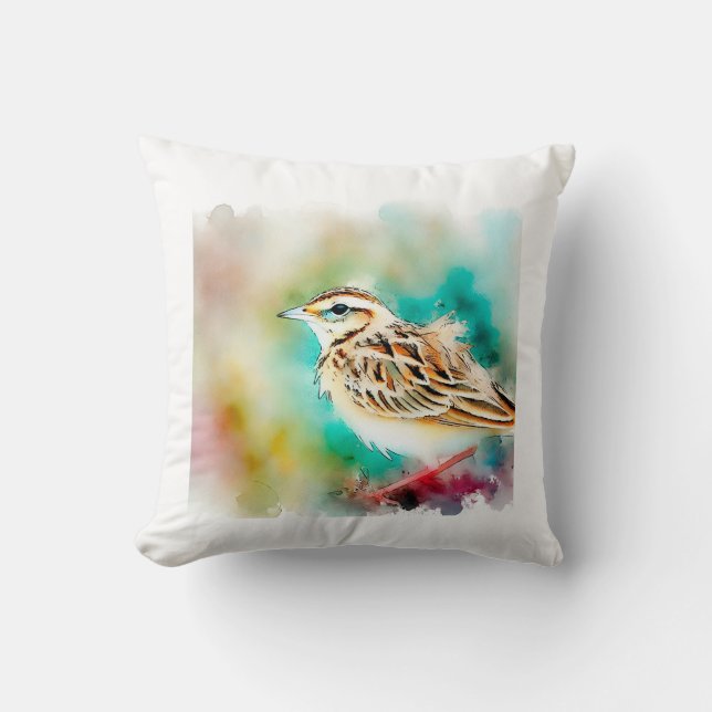 Duponts lark 131024AREF131 - Watercolor Throw Pillow (Front)