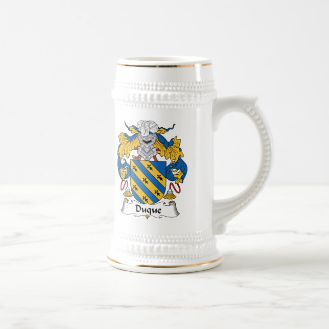 Duque Family Crest Beer Stein (Right)