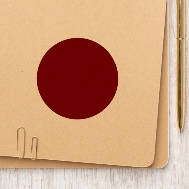 Durable Deep Red Round Patch for Clothing Repair (On Folder)