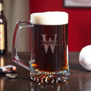 Durable Oakmont Monogram Engraved Beer Mug
