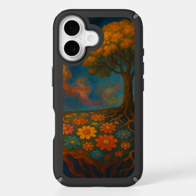Durable Phone Case with Floral Art  (Front)
