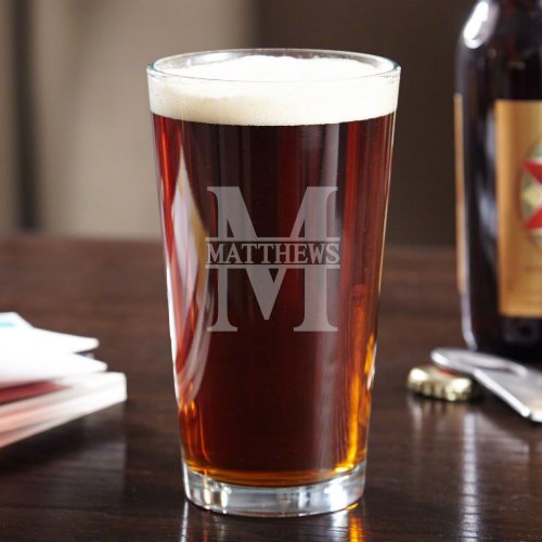 Durable  Sturdy Engraved Oakmont Beer Glass