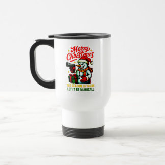 Durable Travel Mug Gangster Snowman Edgy Commuter
