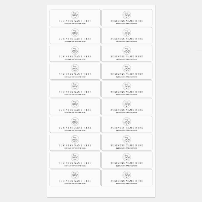 Durable Waterproof Business Info For Surfaces Labels (Sheet)