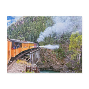 Durango And Silverton Railroad Locomotive Blowdown Postcard