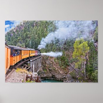 Durango And Silverton Railroad Locomotive Blowdown Poster by catherinesherman at Zazzle