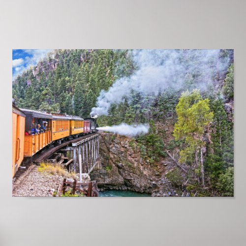 Durango And Silverton Railroad Locomotive Blowdown Poster