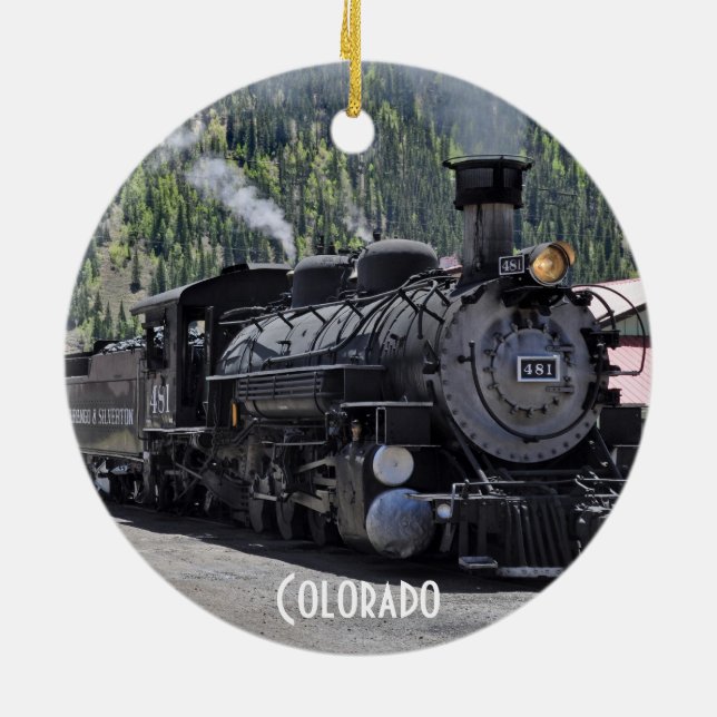 Durango and Silverton Railroad Train Ornament (Back)