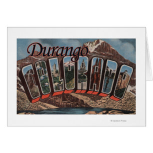 Durango, Colorado - Large Letter Scenes Cards