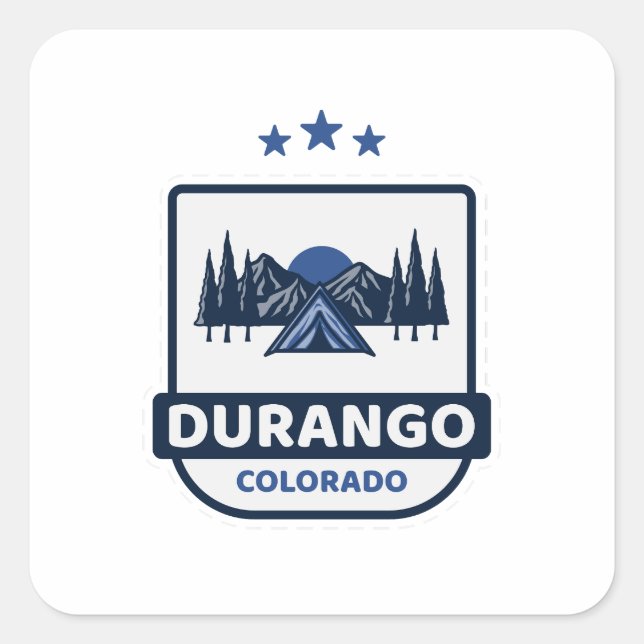 Durango - Colorado Square Sticker (Front)