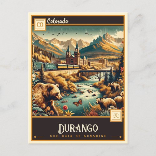 Durango Colorado  Vintage Postcard