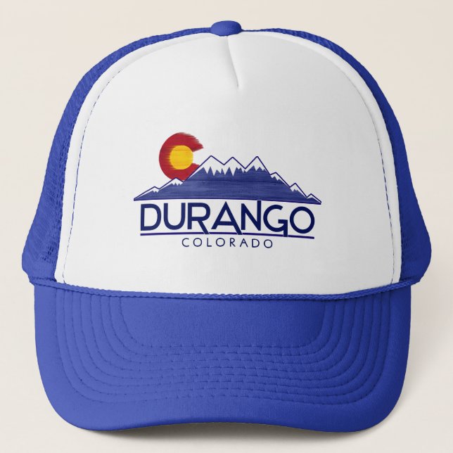 Durango Colorado wood mountains hat (Front)