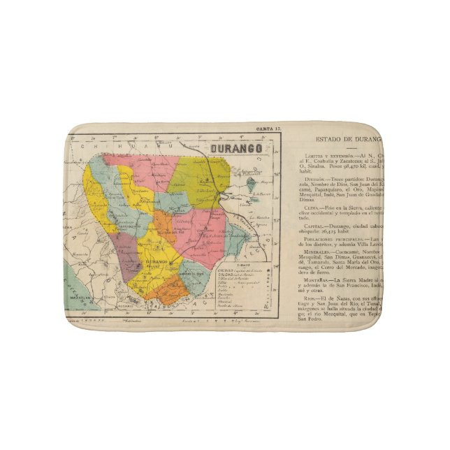 Durango, Mexico Bath Mat (Front)