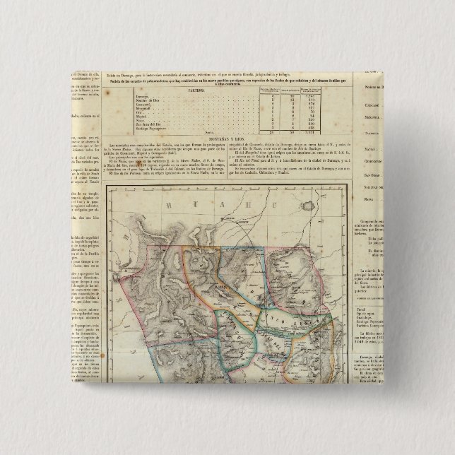 Durango, Mexico Pinback Button (Front)