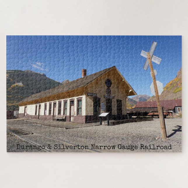 Durango & Silverton Narrow Gauge Railroad Station Jigsaw Puzzle (Horizontal)