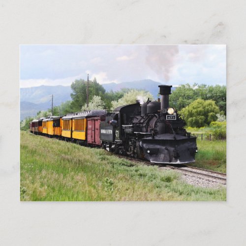 Durango  Silverton Railroad Engineer Checks Track Postcard