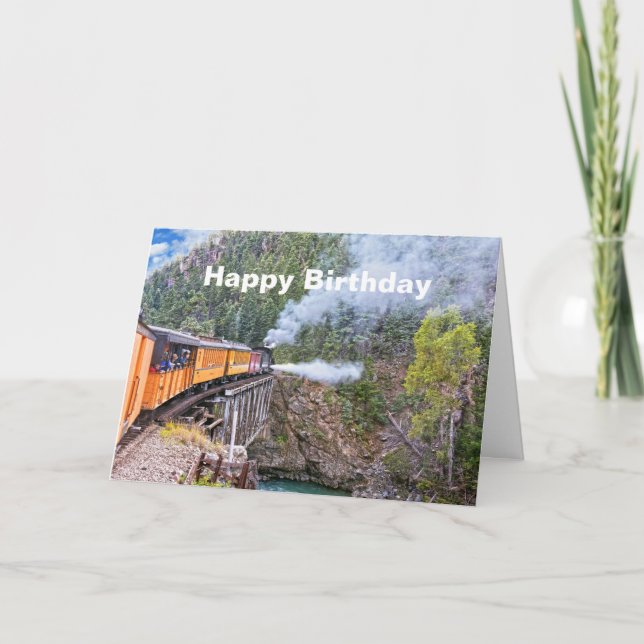 Durango & Silverton Railroad Locomotive on Bridge Card (Front)