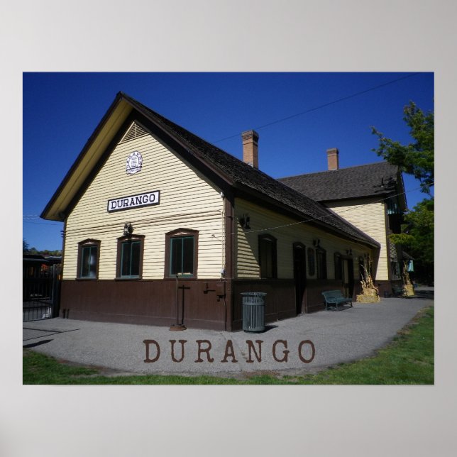 Durango & Silverton Train Station Durango Colorado Poster (Front)