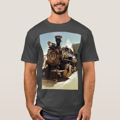 Durango to Silverton Narrow Gauge Railroad Engine T_Shirt