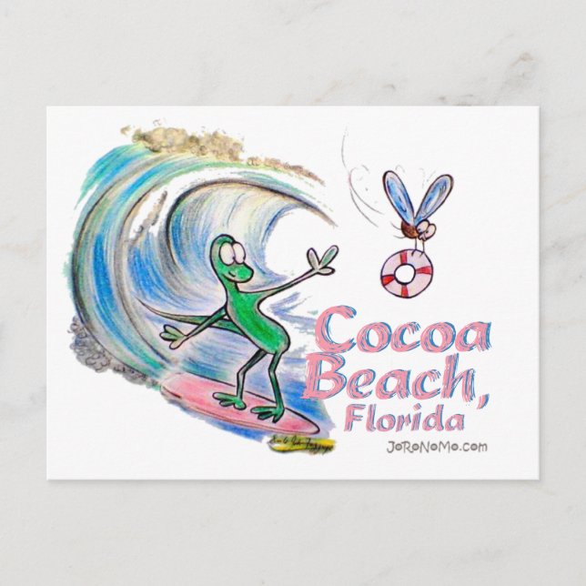 Durante Surfing Cocoa Beach, Florida Postcard (Front)