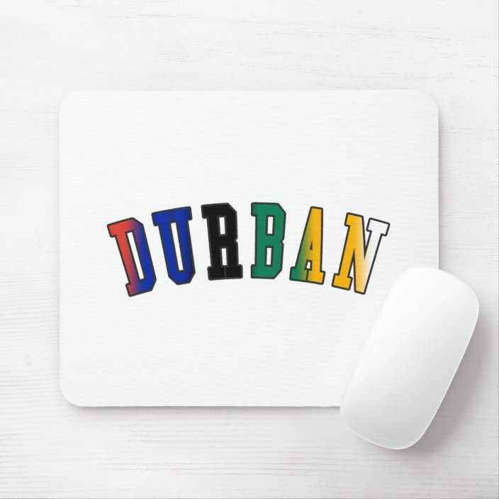 Durban in South Africa National Flag Colors Mousepad