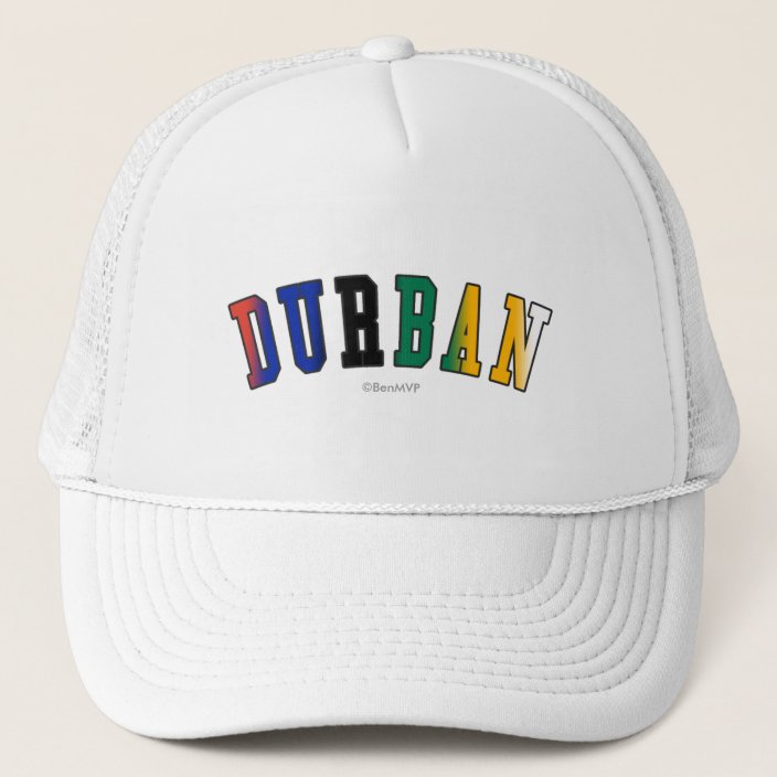 Durban in South Africa National Flag Colors Trucker Hat