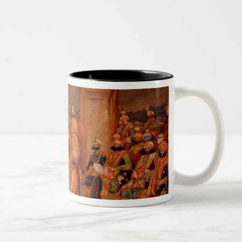 Durbar at Udaipur Rajasthan 1855 Two_Tone Coffee Mug
