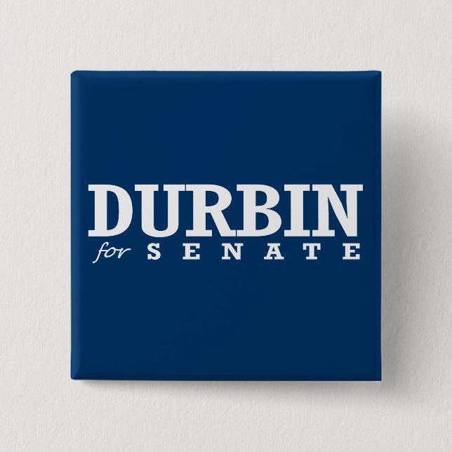 DURBIN FOR SENATE 2014 PINBACK BUTTON (Front)