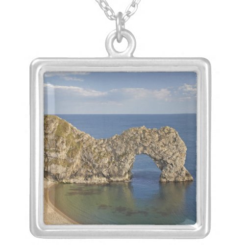 Durdle Door Arch Jurassic Coast World Heritage Silver Plated Necklace