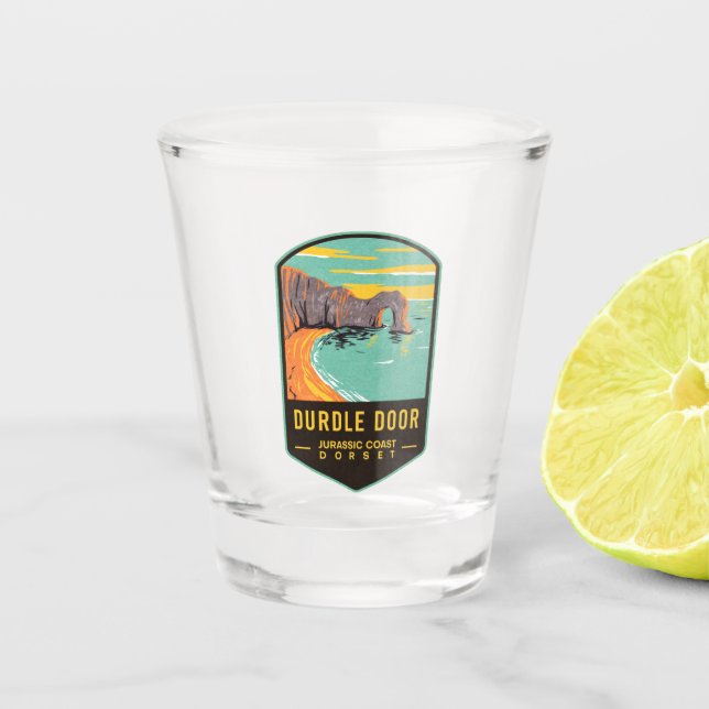 Durdle Door Jurassic Coast Dorset Shot Glass (Front)