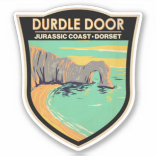 Durdle Door On Jurassic Coast In Dorset England Sticker