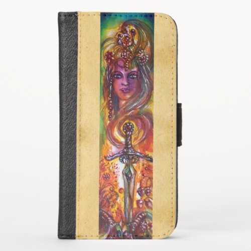 DURENDAL EPIC SWORD AND ANGEL Parchment  iPhone X Wallet Case