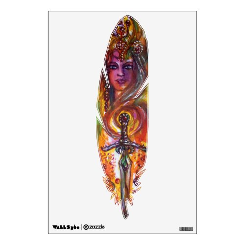 DURENDAL  ROMANTIC SWORD AND THE ANGEL feather Wall Sticker