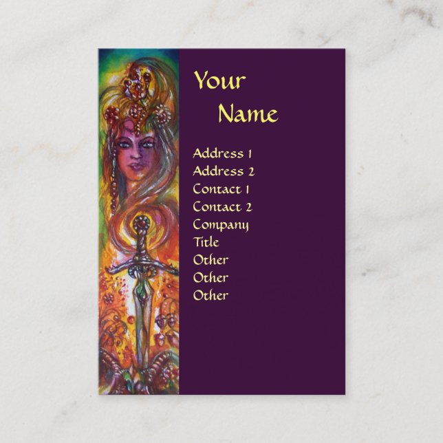 DURENDAL , ROMANTIC SWORD AND THE ANGEL MONOGRAM BUSINESS CARD (Front)