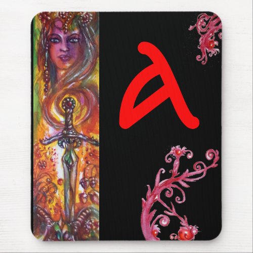 DURENDAL  ROMANTIC SWORD AND THE ANGEL MONOGRAM MOUSE PAD