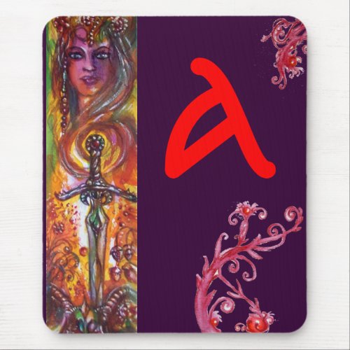 DURENDAL  ROMANTIC SWORD AND THE ANGEL MONOGRAM MOUSE PAD