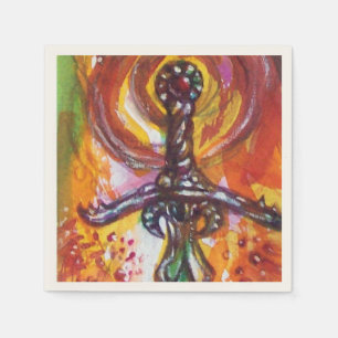 DURENDAL , ROMANTIC SWORD AND THE ANGEL PAPER NAPKINS