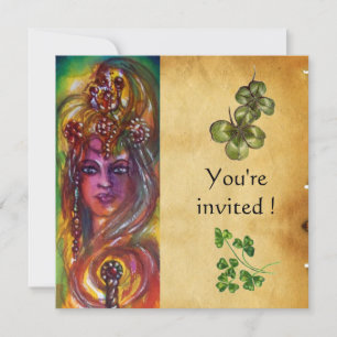 DURENDAL ,St Patrick's Day Party ,brown parchment Invitation