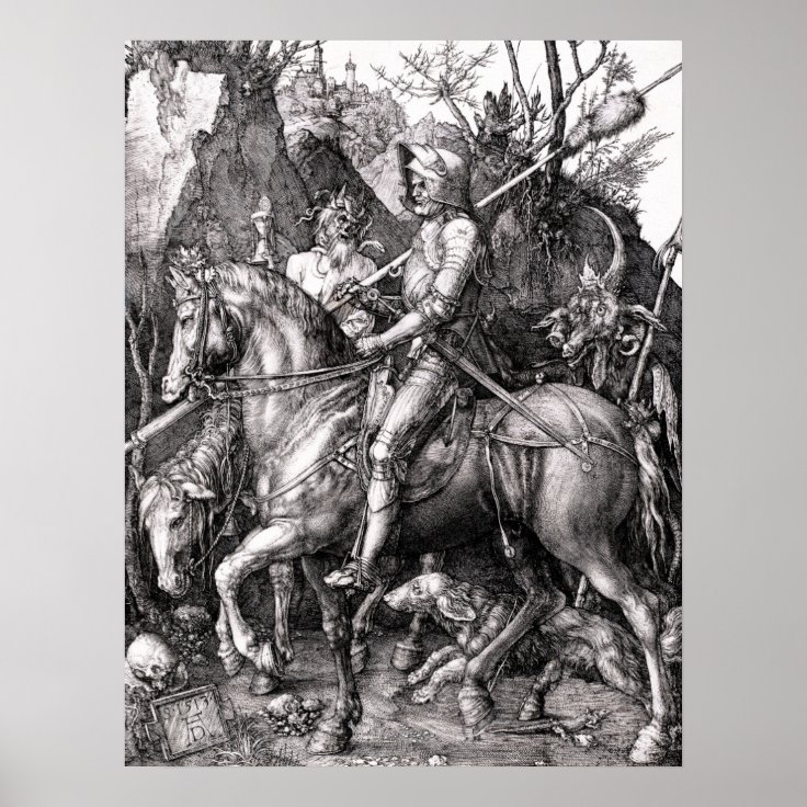 Durer Knight Death and the Devil Poster Zazzle