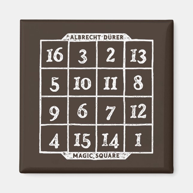 Durer Magic Square Math Nerd Magnet (Front)