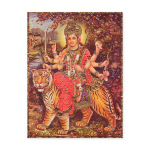 DURGA AND THE TIGER POSTCARD
