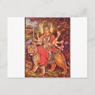 DURGA AND THE TIGER POSTCARD